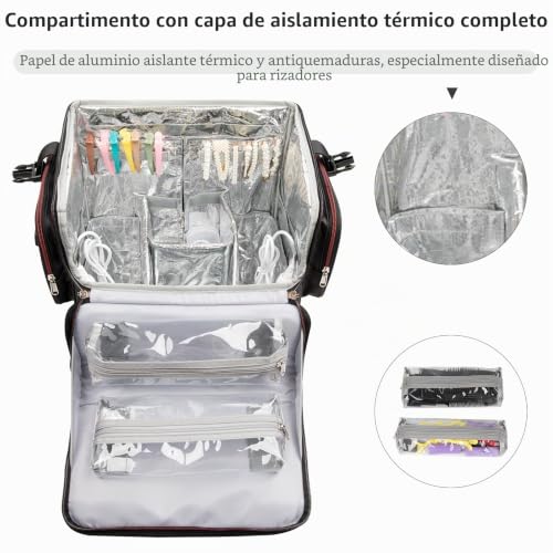 Estuche de maquillaje antiescaldaduras con aislamiento térmico y gran capacidad 2