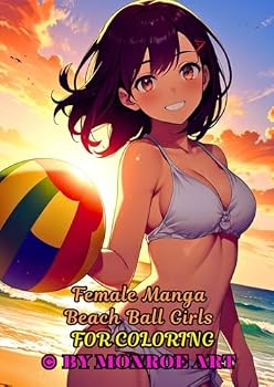 Paperback Female Manga Beach Ball Girls For Coloring Book