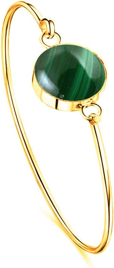 Genuine Gemstone thin Bangle Bracelet Sterling Silver & 18K Gold Plated gift for girlfriend bestfriend wife