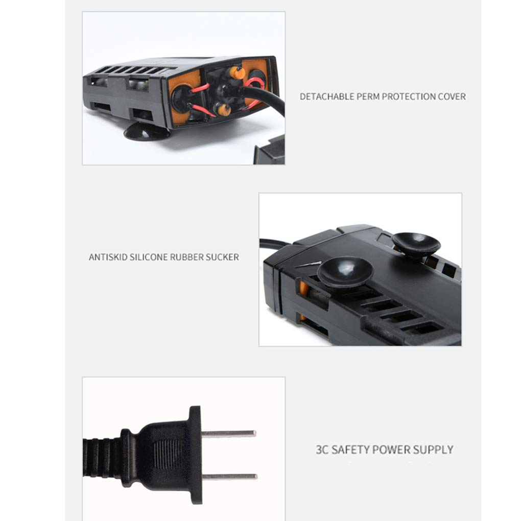 Calentador de Acuario Mini calentador de acuario, tanque de peces / calentador de tanque de tortugas con pantalla LED digital de temperatura y controlador de temperatura externo, temperatura constan