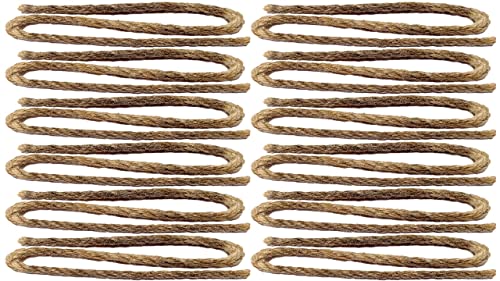 Branded Boards Bushcraft Survival Waxed Jute Rope Fire Tinder 12-Pack. (Waxed Jute Rope Fire Starter 12-Pack)
