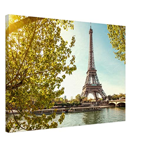 Art mural Paysage urbain Tour Eiffel Toile encadrée 50x70 pour salon