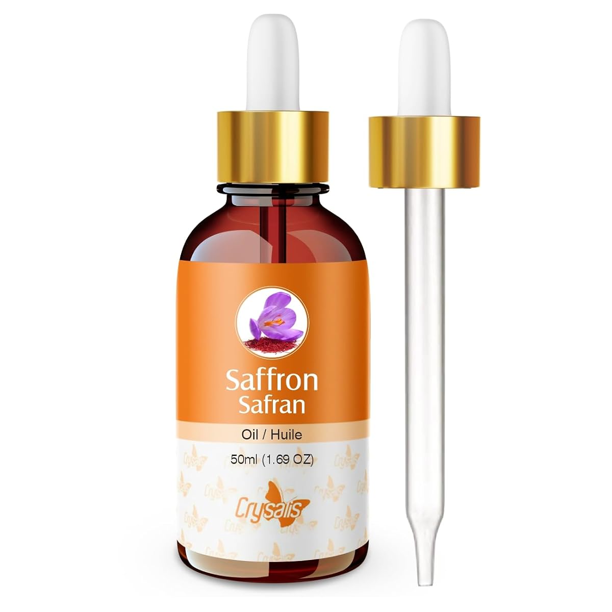Crysalis Saffron Oil 50 ml (1.69 fl oz) – Genuine Crocus sativus Infused