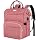 Lunch Bag Backpack, Insulated Cooler Backpack Lunch Box Laptop Backpack with USB Port for Women Men Fits 15.6 Inch Laptop Pink