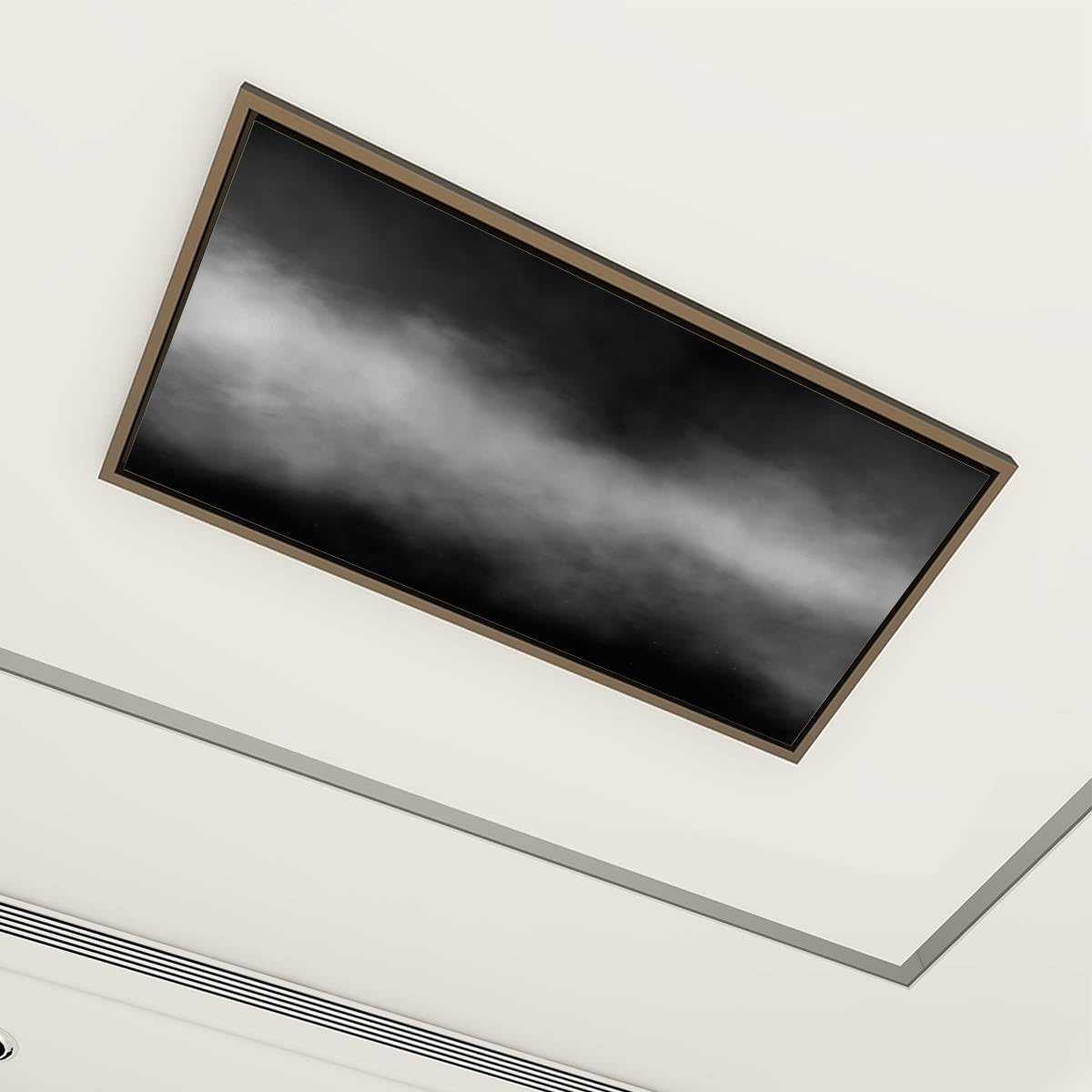 Decorative Fluorescent Light Covers for Ceiling Lights 6 Packs Black
