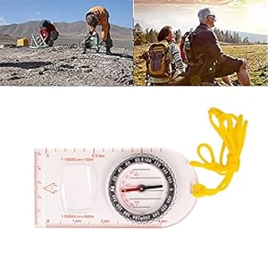 Boussole de Navigation Boussole Scout Garçon Boussole Orientation Boussole de Randonnée Légère pour Expédition Lecture Carte Orientation Navigation, Plaque de Base avec Une Règle de Carte