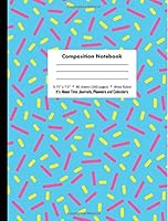 Composition Notebook: Wide Ruled Memphis Group Style Cover #3, 160 pages (80 sheets), 7.5" x 9.75". Perfect Bound 1722223685 Book Cover