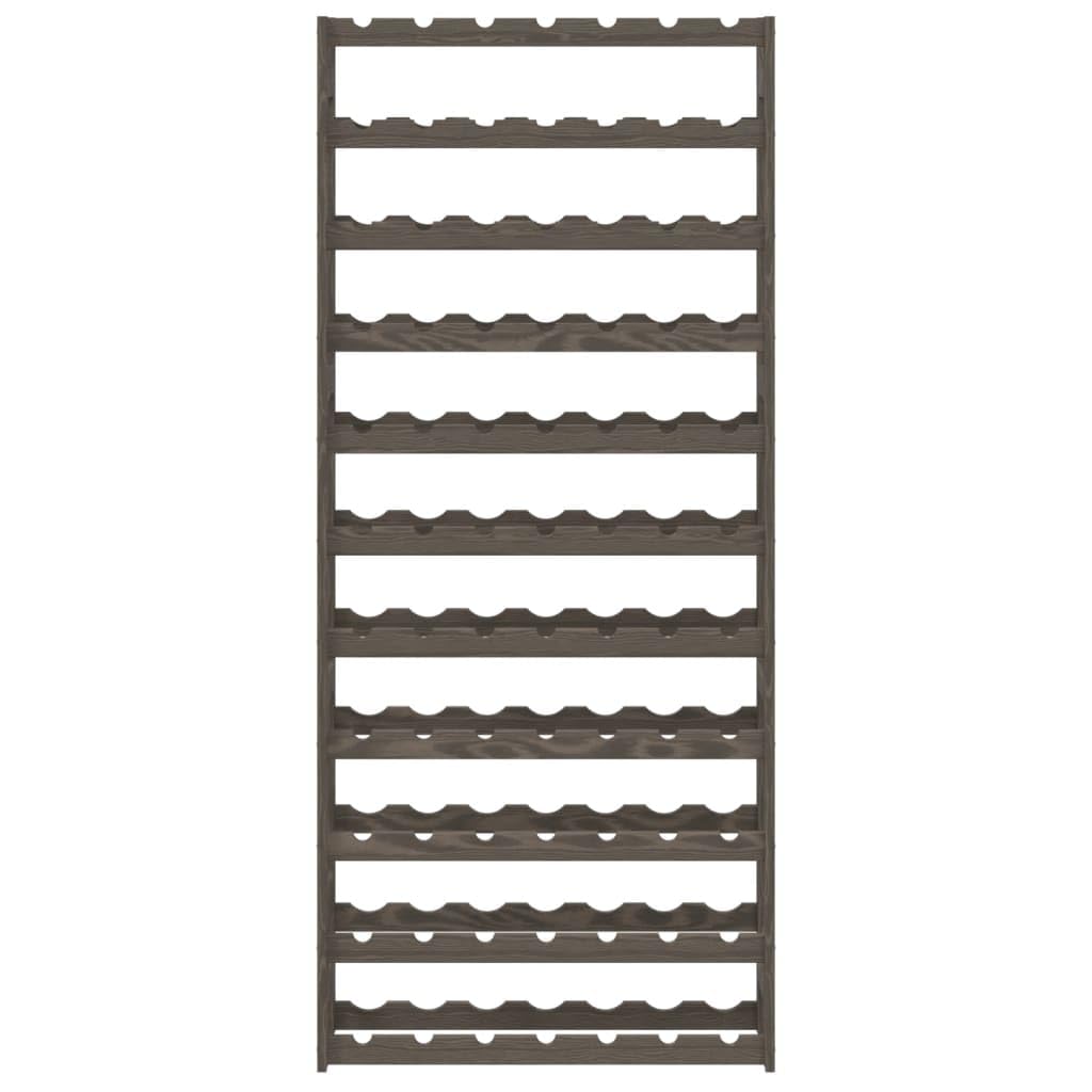 vidaXL Casier à Bouteilles pour 77 Bouteilles, Étagère à Vin avec Rangement, Casier à Bouteilles, Porte-Bouteilles, Moderne, Gris Bois de Pin Solide