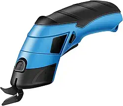 Domary Tesoura elétrica multiuso recarregável sem fio 3,6 V cort r de pano tapete PVC ferramentas de corte de couro tesoura de costura sem fio lâmina dupla