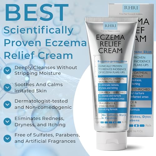 Image of Eczema Cream For Adults with Colloidal Oatmeal for Itching & Redness Relief