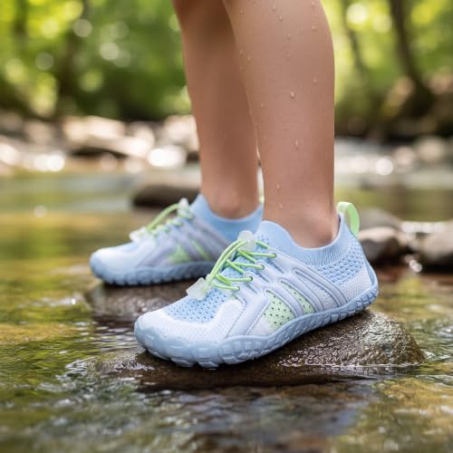Image of Stelle Water Shoes for Kids Adjustable Laces | Quick Dry Barefoot Non-Slip Shoes with a Roomy Toe Box for Boys and Girls,Beach,Hiking,Toddler to Big Kid