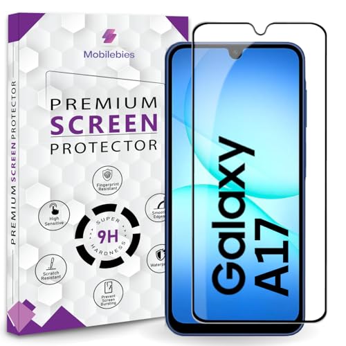 Image of Premium Tempered Glass Screen Protector Guard For Samsung A17 5G (6.7 Inch, Pack of 1) | HD Clear Glass Edge to Edge Coverage With Easy to installation kit
