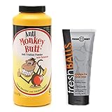 NO SWEAT BUNDLE! with Anti-Monkey Butt Powder and Fresh Balls Lotion (3.4 oz, Mens)