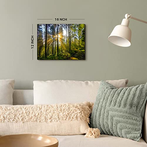 Arebolo Sunrise Forest Wall Art For Living Room thumb #5