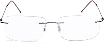 YIMI Rimless Progressive Multifocus Reading Glasses Blue Light Blocking No Line Multifocal Computer Readers for Women Men