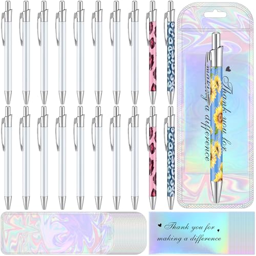 Yexiya 60 Pcs Sublimation Pen Blank Kit Heat Transfer Ballpoint