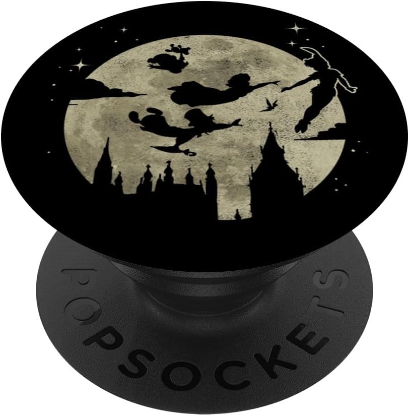 Disney Peter Pan Wendy John Micheal & Tink Fly Across Moon PopSockets MagSafe PopGrip for iPhone