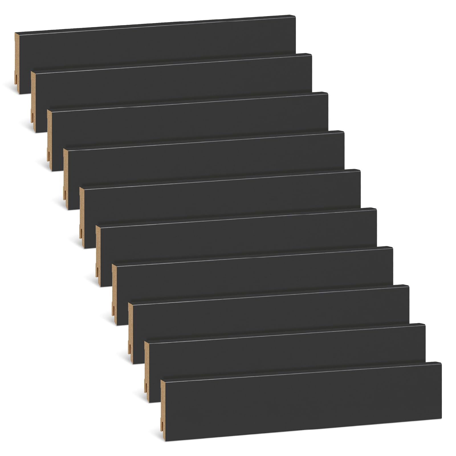 KGM MDF Sockelleiste Modern - Anthrazit - 2400 x 16 x 58 mm - 10 Stk.