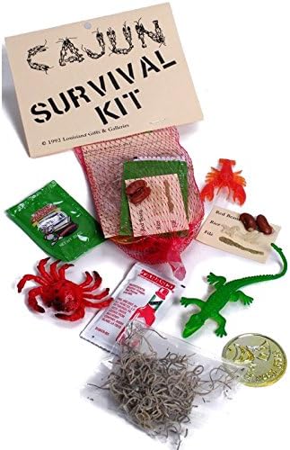 Cajun Survival Kit Crawfish Alligator Crab Tabasco File' Tony Chacere's Cajun Spices Christmas Gift set