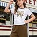 Klyatpxoen Girls Clothes 2 Piece 13 14 Years Butterfly Short Sleeve Top High-Waisted Cargo Pants Fashion Girls Spring Summer Outfits Army Green(13-14Y)
