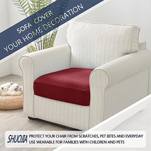SHUOJIA Sofa Seat Cushion Covers, Stretch Velvet Sofa Cover - Image 3
