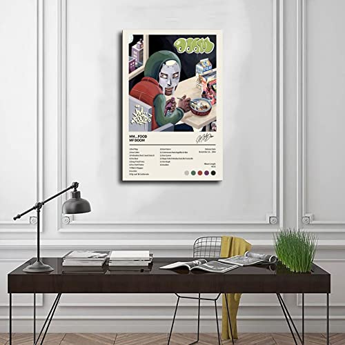 Tobiang Isvgxsz Mf Doom Poster Mm...food Music Album Cover Signed Limited Edition Poster Canvas Poster Wall Art Decor Print Picture Paintings For Living Room Bedroom Decoration Unframe: 16X24Inch(40X60Cm) #TOP2