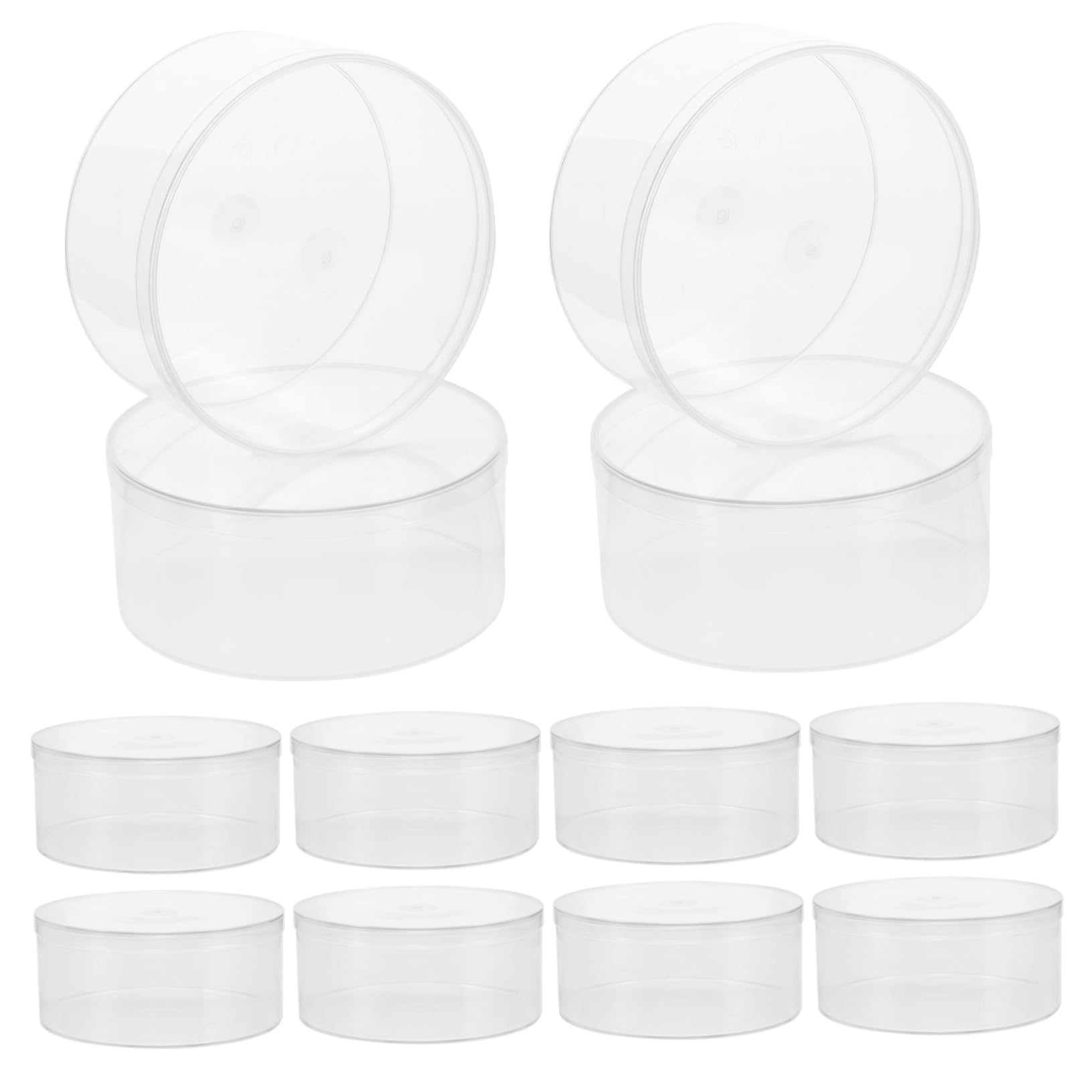 TOVINANNA 12pcs Food Storage Box Durable Shatterproof Pet Container with Lids for Snacks Nuts Dried Fruits and Candies for Home and Outdoor Use