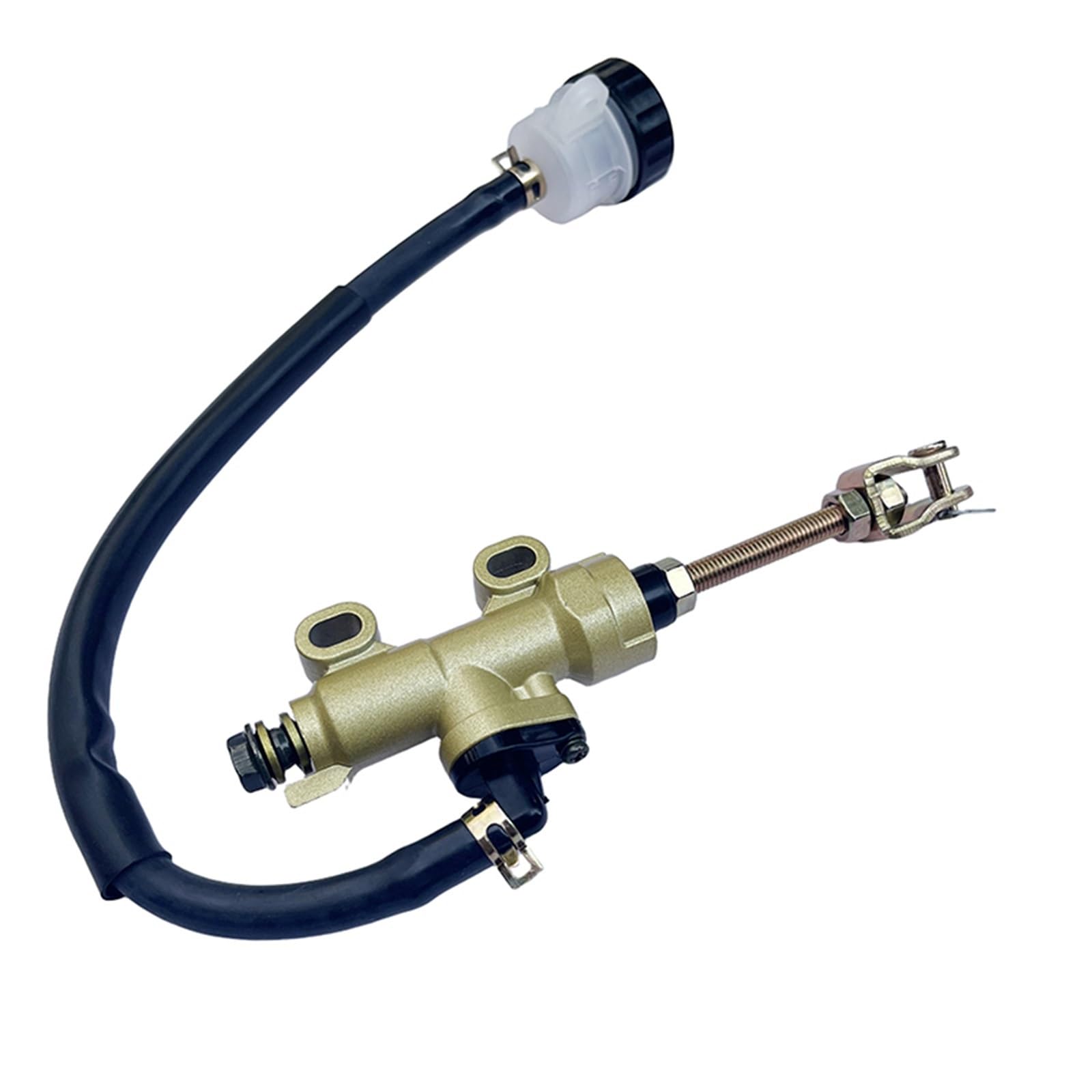 Kvswbre One Color Motorcycle Rear Brake Pump Universal Motorcycle One-Line Pump Rear Brake Foot Hydraulic Master Oil Cylinder Refit