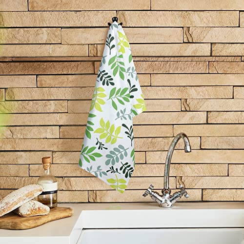 Image of FINGERCRAFT Kitchen Cloth 100% Soft High GSM Cotton Fabric Kitchen Towel, 20 x 30 Inches Perfect Size for Kitchen Uses, Set of 6, Multipurpose Use as Dish Towel, Bar Towel (Fallen Leaf)