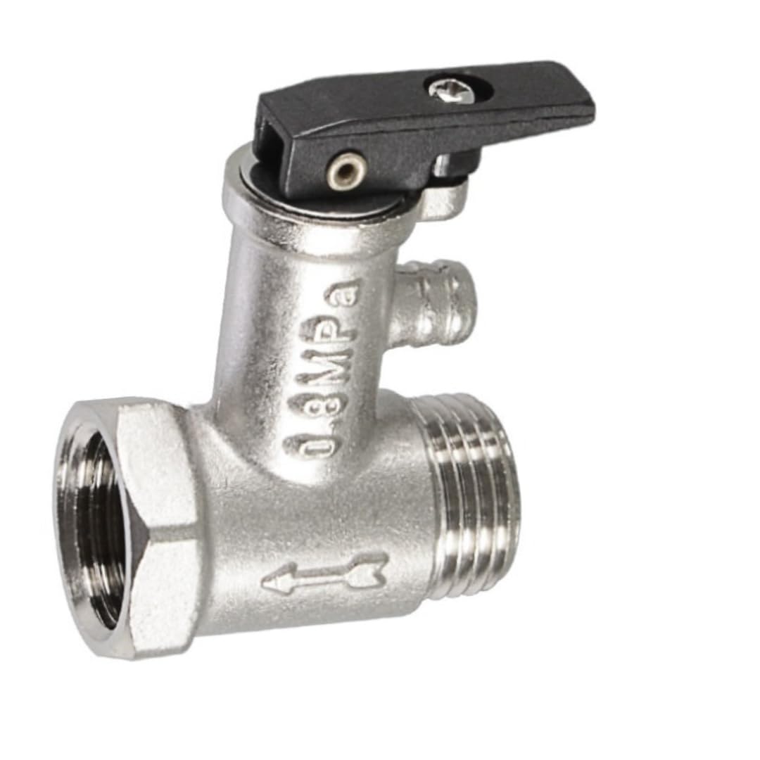 1/2 Inch Geyser Non-Return Valve | Safety Relief Valve 0.8 MPa | Brass NRV for Water Heater Geysers | Pressure Release & Backflow Prevention