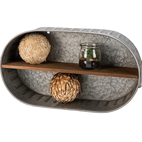 Primitives-by-Kathy-Rustic-Metal-Washtub-Display-Shelf-1725-x-950-x-450 Primitives by Kathy Rustic Metal Washtub Display Shelf 1725 x 950 x 450