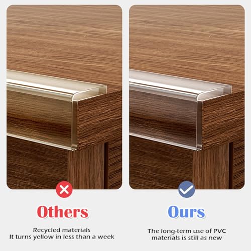 Image of Clear Corner Protectors Edge Protector Strip Corner Protectors Child Safety Trim Bumpers for Door Frame Baseboard Soft Baby Corner Guards -2 inch x9.84ft