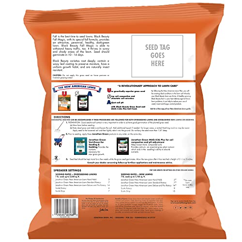 Jonathan Green (10768) Black Beauty Fall Magic Grass Seed - Cool Season Lawn Seed (7 Lb) #TOP1