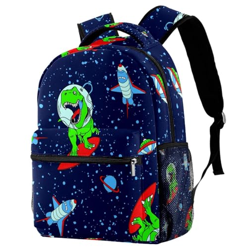 Sac à dos d'école dinosaure et astronaute 29x20x40cm pour adolescents et enfants