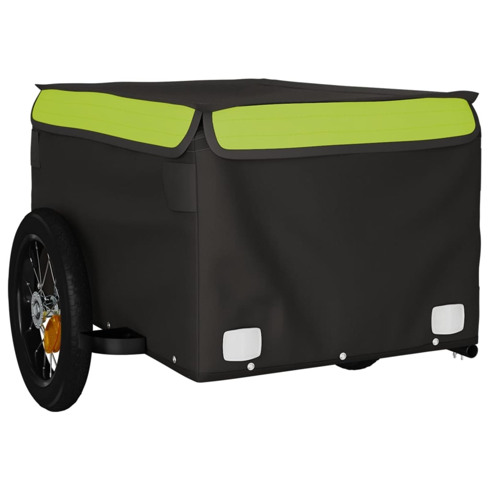 LAPOOH Przyczepa rowerowa, czarno-zielona, 30 kg, żelazo, przyczepa ładunkowa, przyczepa rowerowa, przyczepka rowerowa (SPU: 94081)