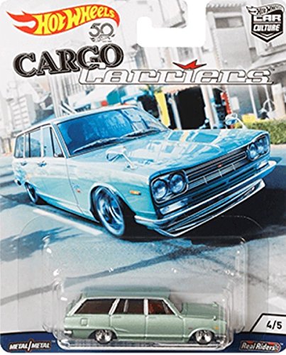 HOT WHEELS 2018 RELEASE CARGO CARRIERS CAR CULTURE SERIES LIGHT GREEN NISSAN C10 SKYLINE WAGON (1969 NISSAN SKYLINE VAN)
