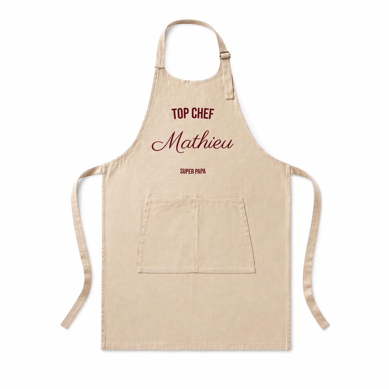 CADEAUX.COM - Tablier Cuisine à Personnaliser avec Message Tablier Cuisine Homme ou Femme Taille Unique 100% Polyester - Tablier Barbecue - Cadeau Anniversaire Homme - Cadeau Anniversaire Femme
