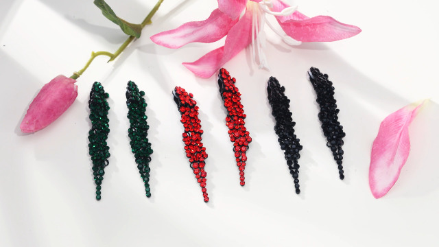 Aretes colgantes de cristal rhinestone de estilo art deco miniatura 7