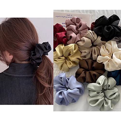 SYSUII Pack of 4 Satin Scrunchies Large Hair Scrunchies Women - Image 2