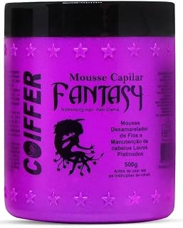 Fantasy Hair Mousse for Platinum Blonde Maintenance - Purple Toning Anti-Brass Cream for Blondes - Hydrating Hair Repair, Frizz Control, Shine Boost, and Color Protection - Blonde Care Must-Have -16.9