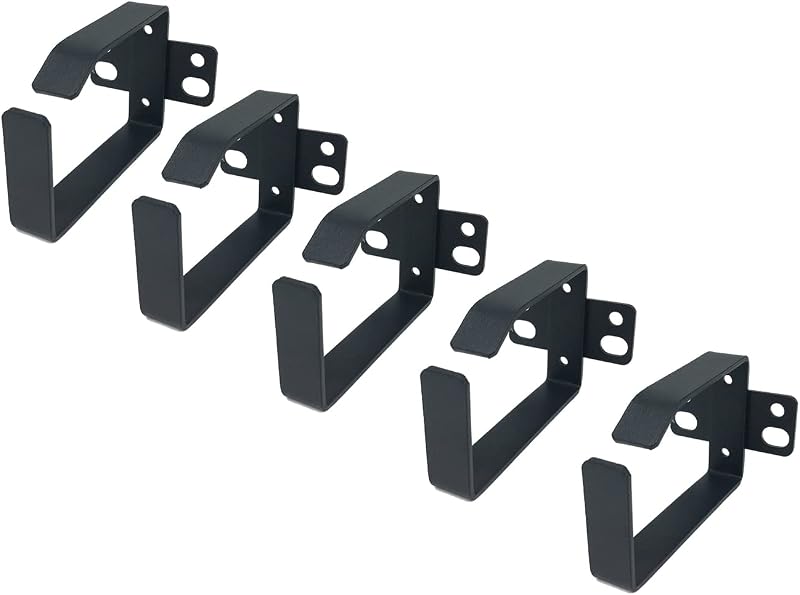 5 ganchos de anilla en D para gestión de cables en rack de servidores de 1,7 x 2,7 pulgadas | Juego de anillos organizadores de cables de montaje en bastidor de red para cables de alimentación, cables de conexión de fibra óptica o de red (5DRing)