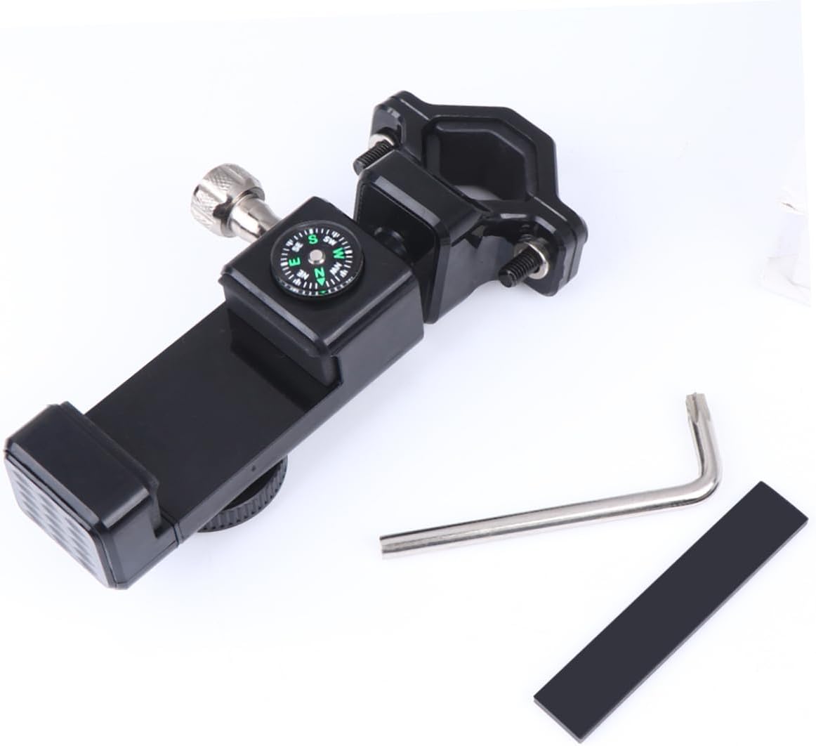 OUNONA E-Bike Motorcycle Handlebar Phone Mount Holder Compass Theft Design Rotation Compatible Smartphones for Safe Cycling and Navigation Black