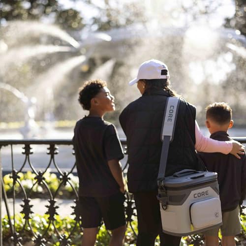 Image of CORE Magnetic Leak Proof Soft Cooler with Waterproof Zipper | Insulated Bag Portable Ice Chest Box | Best Soft Cooler for Food & Beverages for Tailgating, Car Camping, Travel, and Family Beach Picnics