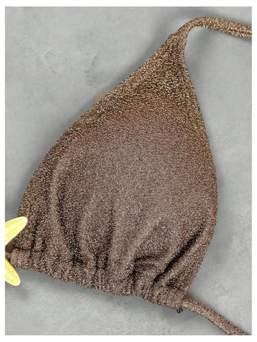 SOLY HUX Women's Sexy Halter Triangle Bikini Set Tie String Swimsuit High Cut Thong Two Piece Bathing Suit3