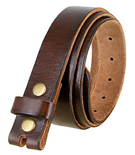 Genuine Full Grain 100% One Piece Leather Casual Belt Strap (1-1/8