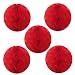 Wrapables Tissue Honeycomb Ball Party Decorations for Weddings, Birthday Parties, Baby Showers and Nursery Decor (Set of 5), 6", Red