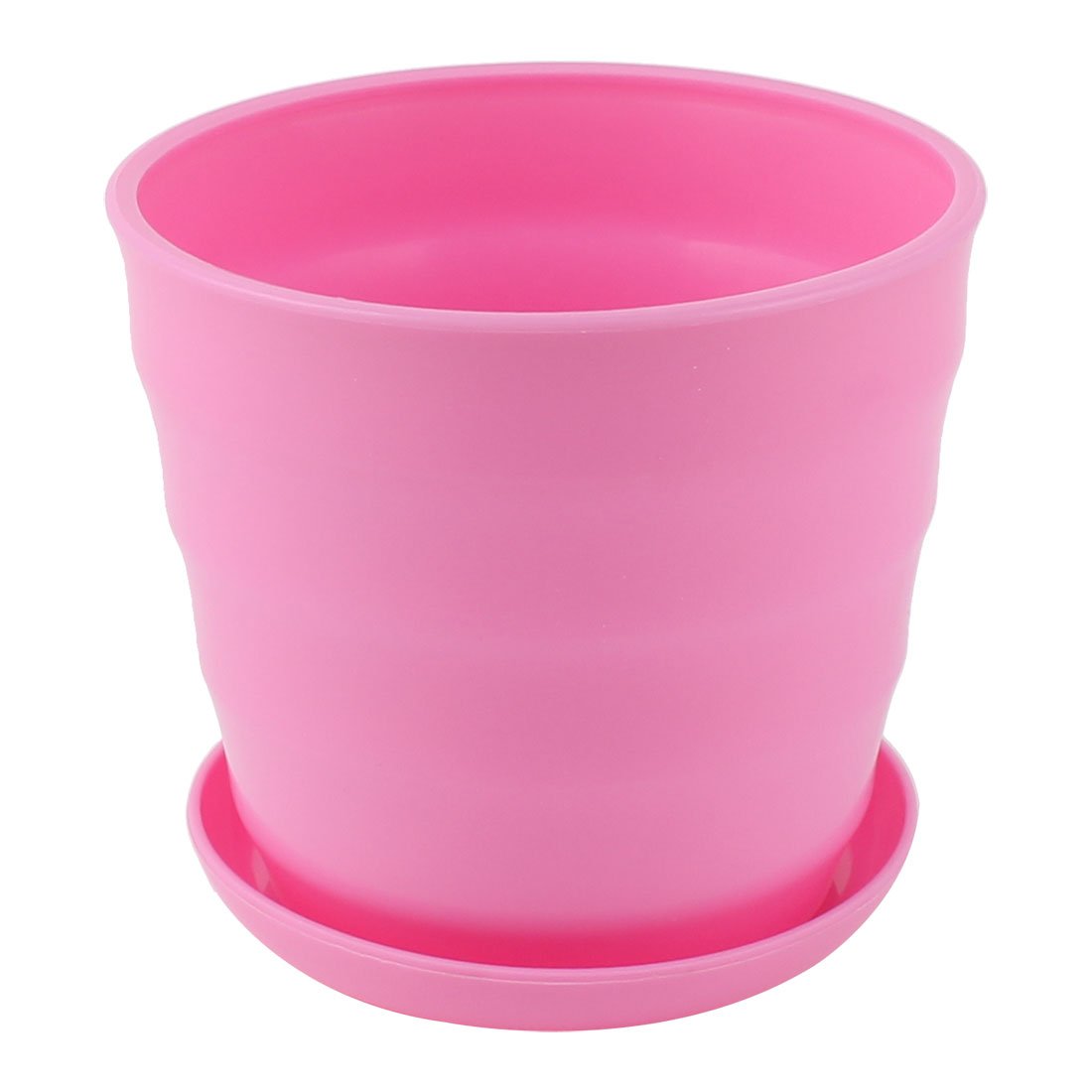uxcell Plastic Planters Indoor Flower Pot with Tray Mini Plastic Flower