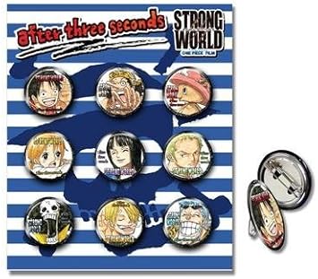 Amazon One Piece Film Strong World 先着前売特典 第2弾 ワンピース 麦わらの一味 After Three Seconds アフタースリーセコンズ 缶バッジセット 9個入り アニメ 萌えグッズ 通販