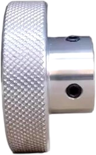 Miniatura 16 de CHANCS Volante de aleación de aluminio negro Perillas de ajuste 50mm (2") OD 0.551 in Diámetro mini volante mecánico rueda de mano para mesa