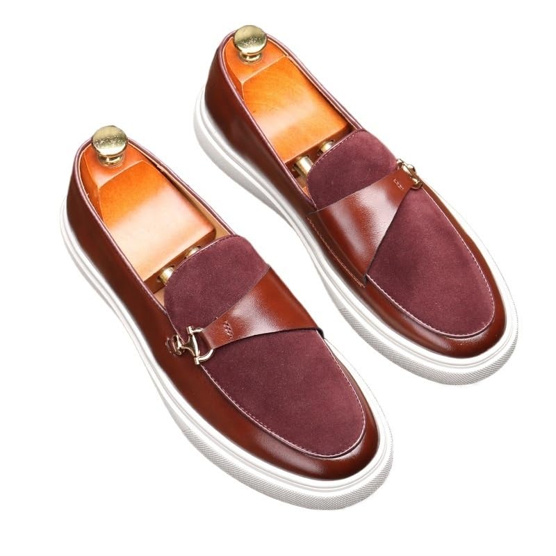 Formal Loafers Pointed Toe Genuine Leather Party Slip-on Shock-Absorbing Mens